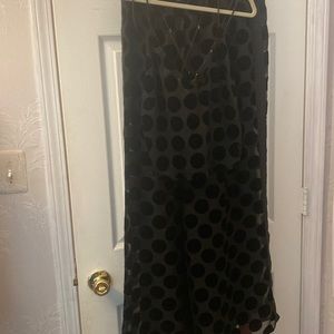 Victoria Secret Black Velvet Polka Dot Lingerie PJs